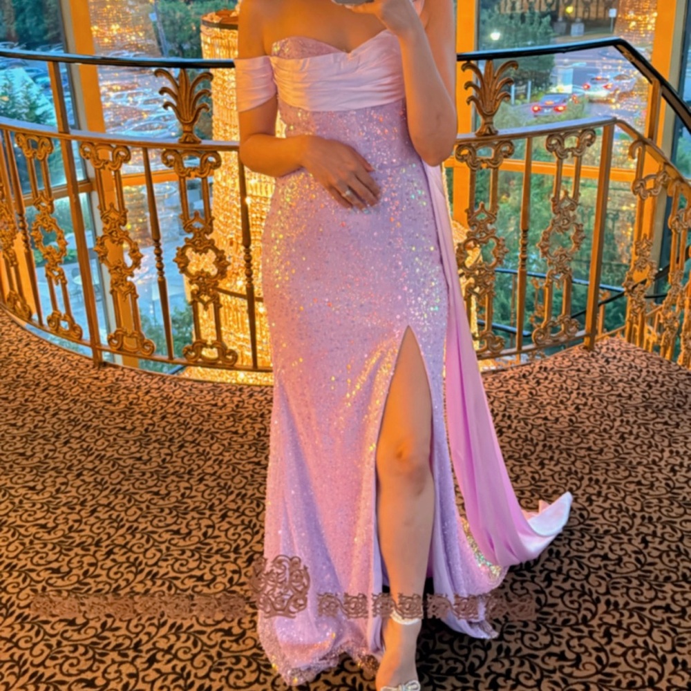 It was a bridesmaid dress and I’m not a big fan.